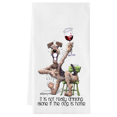 Airedale Terrier - It's Not Drinking Alone - Towel