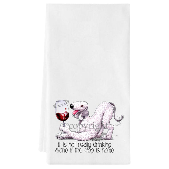Bedlington Terrier - It's Not Drinking Alone - Towel