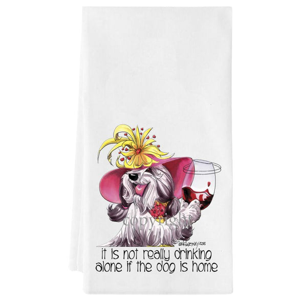 Bearded Collie - It's Not Drinking Alone - Towel