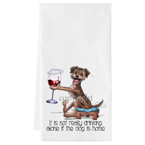 Border Terrier - It's Not Drinking Alone - Towel