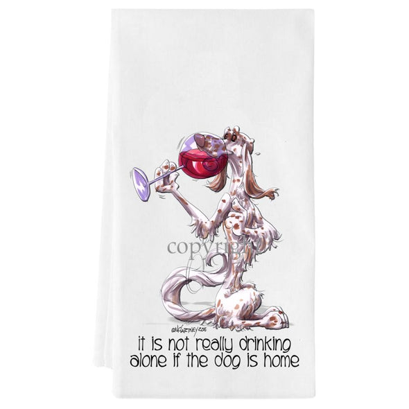 English Setter - It's Not Drinking Alone - Towel