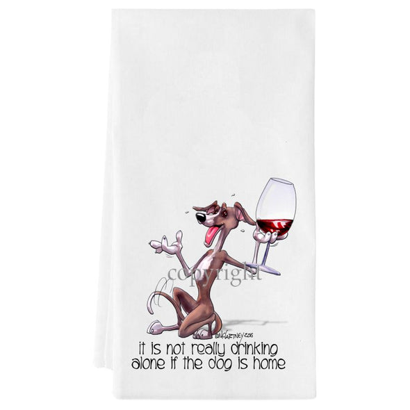 Italian Greyhound - It's Not Drinking Alone - Towel