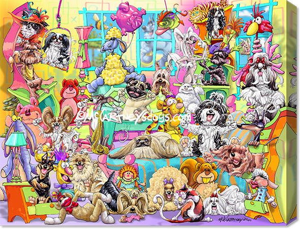 Toy Dogs - Calendar Canvas