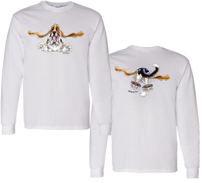 Basset Hound - Coming and Going - Long Sleeve T-Shirt (Double Sided)