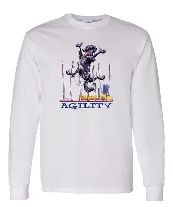 Flat Coated Retriever - Agility Weave II - Long Sleeve T-Shirt