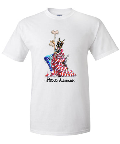 Miniature Pinscher - Proud American - T-Shirt