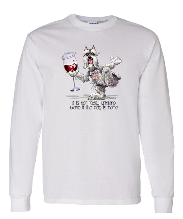 Schnauzer - It's Drinking Alone 2 - Long Sleeve T-Shirt