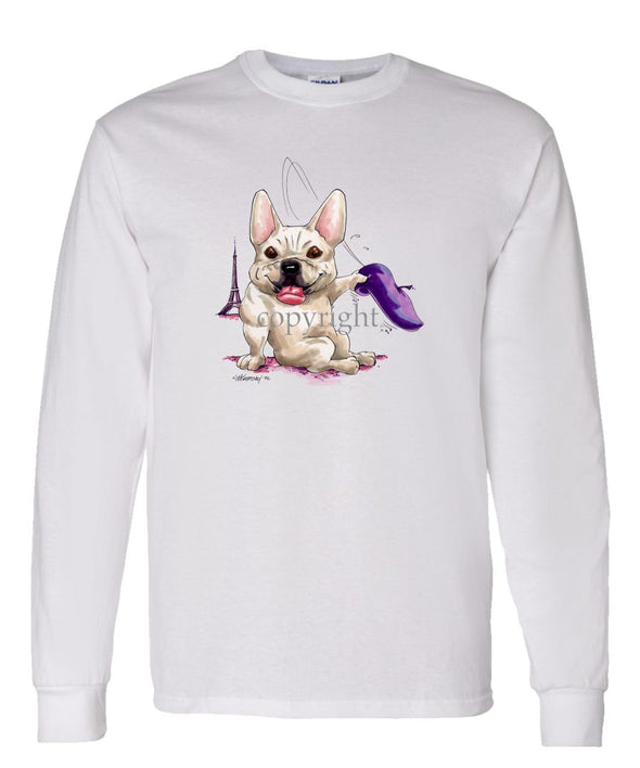 French Bulldog - Tipping Hat - Caricature - Long Sleeve T-Shirt