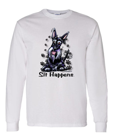 Scottish Terrier - Sit Happens - Long Sleeve T-Shirt