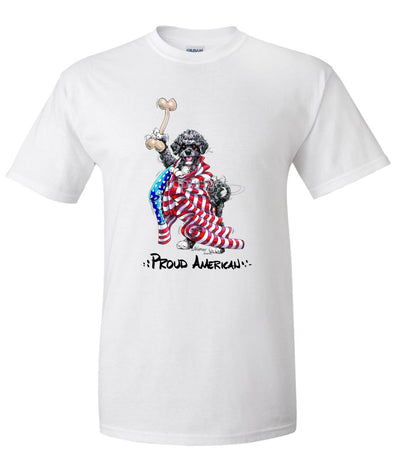 Portuguese Water Dog - Proud American - T-Shirt