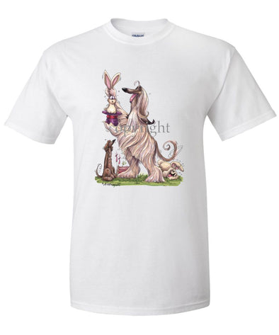 Afghan Hound - Pulling Rabbit Out Of Hat - Caricature - T-Shirt