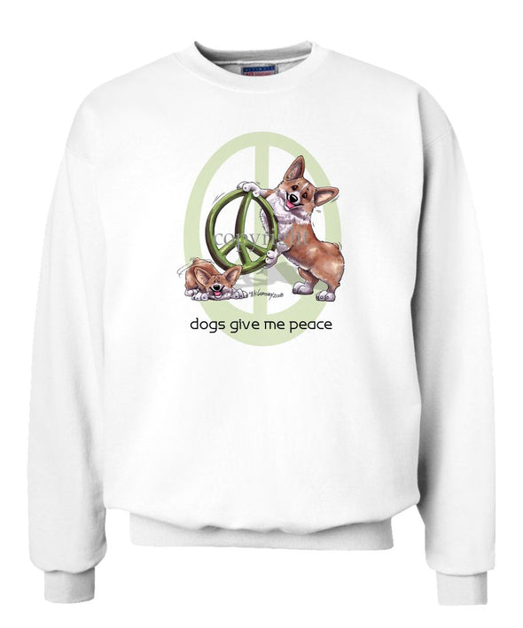 Welsh Corgi Pembroke - Peace Dogs - Sweatshirt