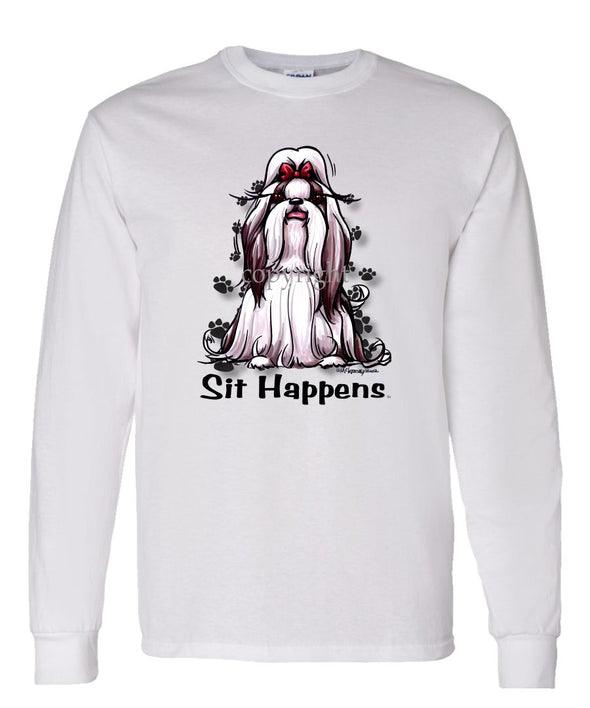 Shih Tzu - Sit Happens - Long Sleeve T-Shirt