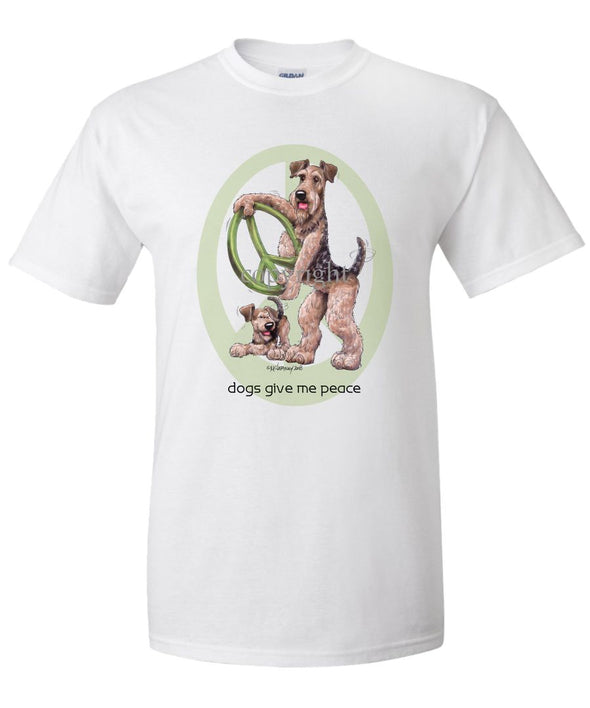 Airedale Terrier - Peace Dogs - T-Shirt