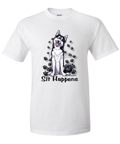 Siberian Husky - Sit Happens - T-Shirt