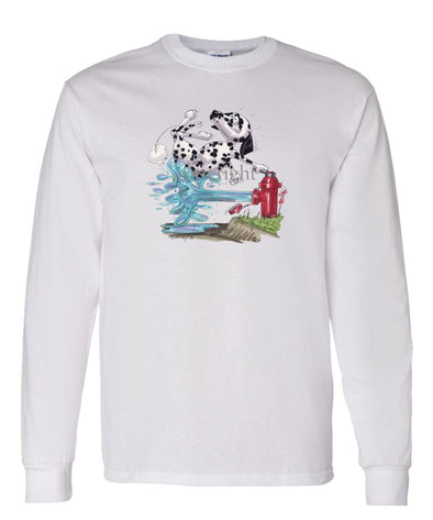 Dalmatian - Fire Hydren - Caricature - Long Sleeve T-Shirt