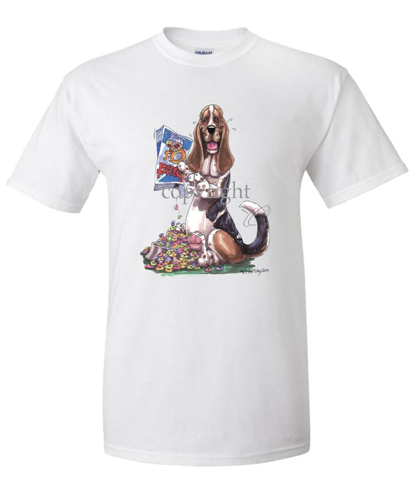 Basset Hound - Cereal Box - Caricature - T-Shirt