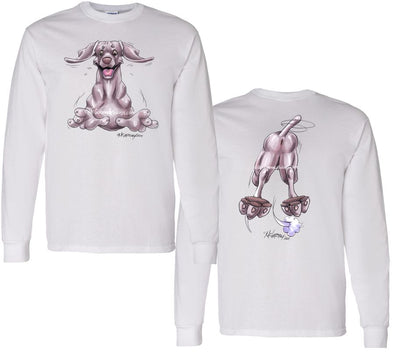 Weimaraner - Coming and Going - Long Sleeve T-Shirt (Double Sided)