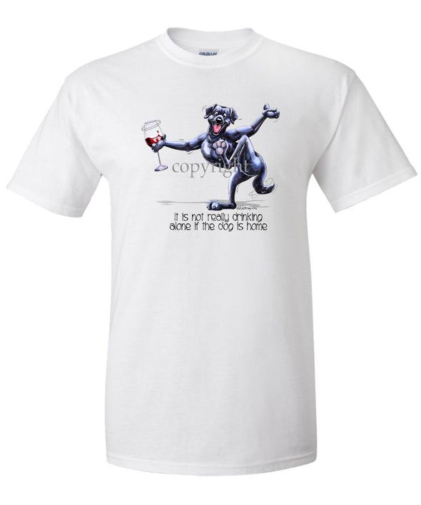 Labrador Retriever  Black - It's Drinking Alone 2 - T-Shirt