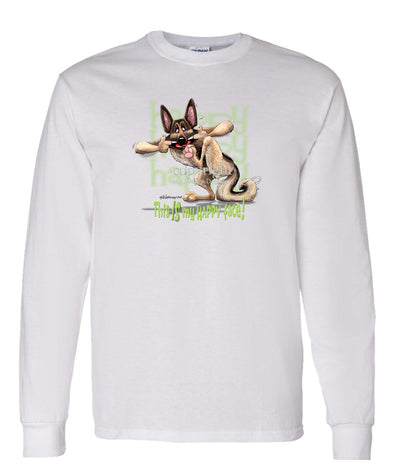 German Shepherd - 4 - Who's A Happy Dog - Long Sleeve T-Shirt