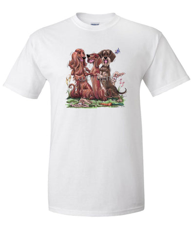 Dachshund - Group Side By Side - Caricature - T-Shirt