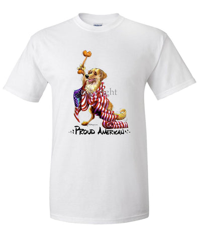 Golden Retriever - Proud American - T-Shirt