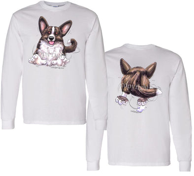 Welsh Corgi Cardigan - Coming and Going - Long Sleeve T-Shirt (Double Sided)