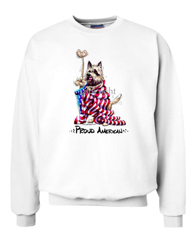 Cairn Terrier - Proud American - Sweatshirt