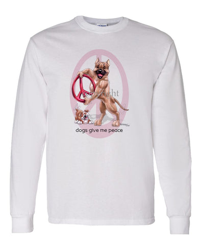 American Staffordshire Terrier - Peace Dogs - Long Sleeve T-Shirt
