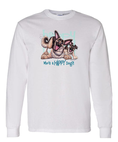 German Shepherd - Who's A Happy Dog - Long Sleeve T-Shirt