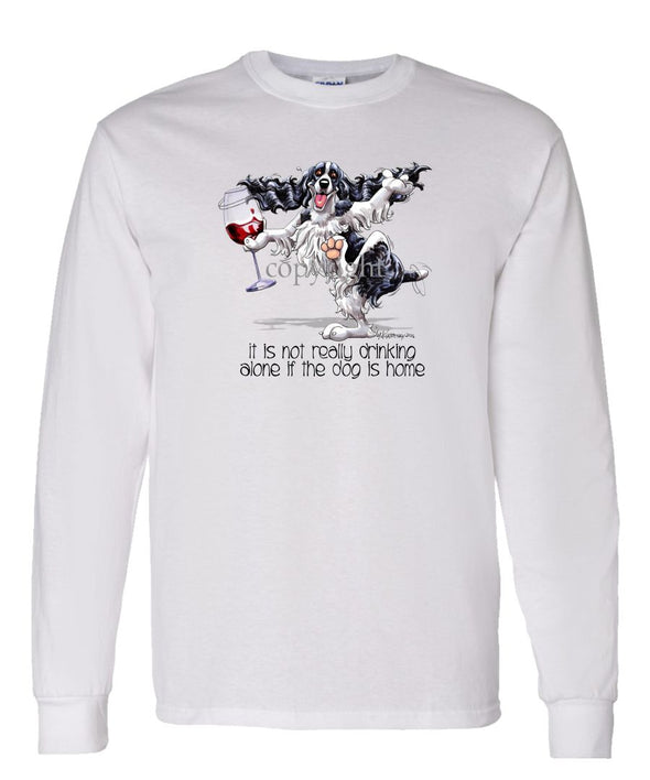 English Springer Spaniel - It's Drinking Alone 2 - Long Sleeve T-Shirt