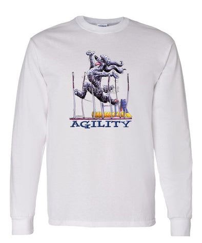 Poodle  Black - Agility Weave II - Long Sleeve T-Shirt