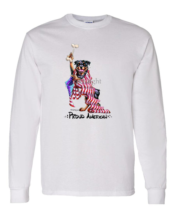 Rottweiler - Proud American - Long Sleeve T-Shirt