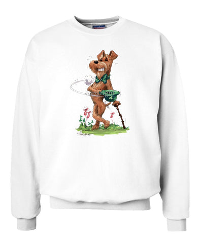 Irish Terrier - Tipping Hat - Caricature - Sweatshirt