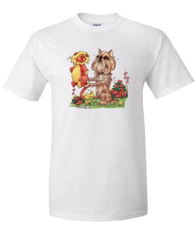 Brussels Griffon - Stuffed Lion - Caricature - T-Shirt