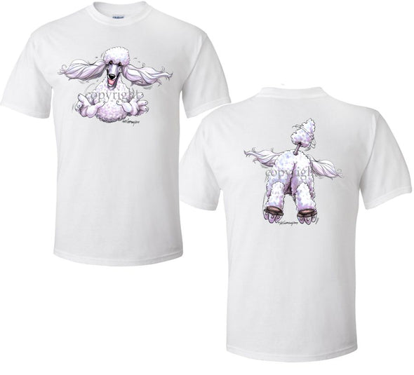Poodle  White - Coming and Going - T-Shirt (Double Sided)