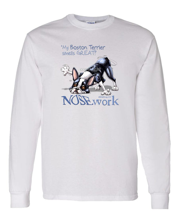 Boston Terrier - Nosework - Long Sleeve T-Shirt