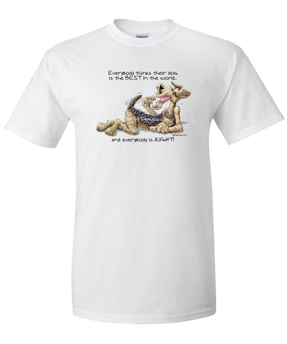 Airedale Terrier - Best Dog in the World - T-Shirt