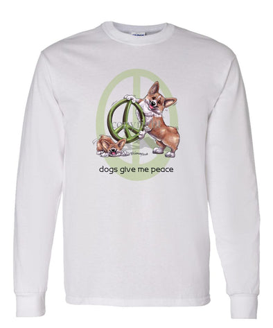 Welsh Corgi Pembroke - Peace Dogs - Long Sleeve T-Shirt
