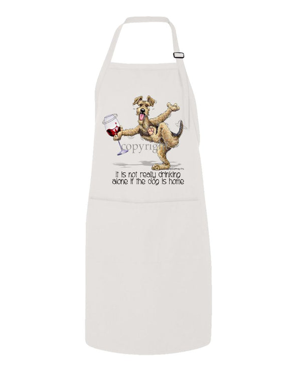 Airedale Terrier - It's Drinking Alone 2 - Apron