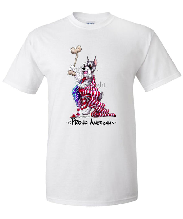 Schnauzer - Proud American - T-Shirt