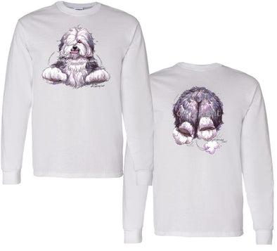 Old English Sheepdog - Coming and Going - Long Sleeve T-Shirt (Double Sided)