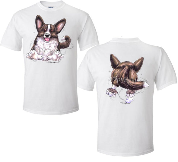 Welsh Corgi Cardigan - Coming and Going - T-Shirt (Double Sided)