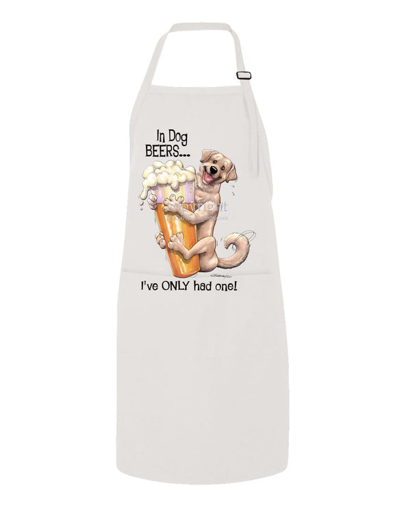 Labrador Retriever  Yellow - Dog Beers - Apron