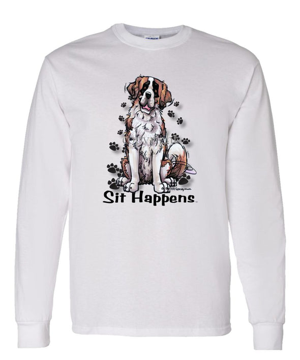 Saint Bernard - Sit Happens - Long Sleeve T-Shirt