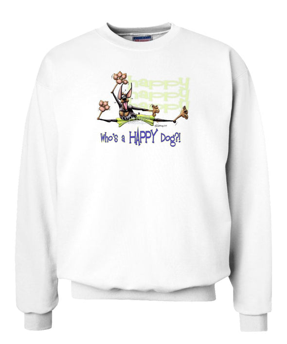 Doberman Pinscher - Who's A Happy Dog - Sweatshirt
