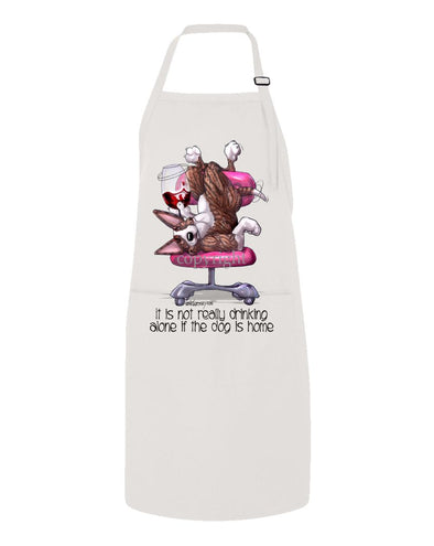 Bull Terrier  Brindle - It's Not Drinking Alone - Apron