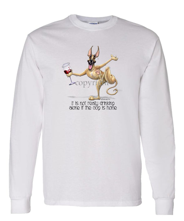 Great Dane - It's Drinking Alone 2 - Long Sleeve T-Shirt