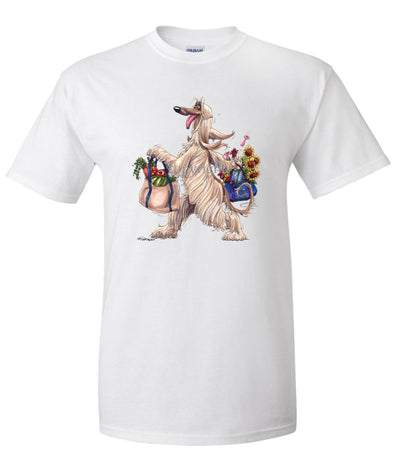 Afghan Hound - Walking With Produce - Mike's Faves - T-Shirt