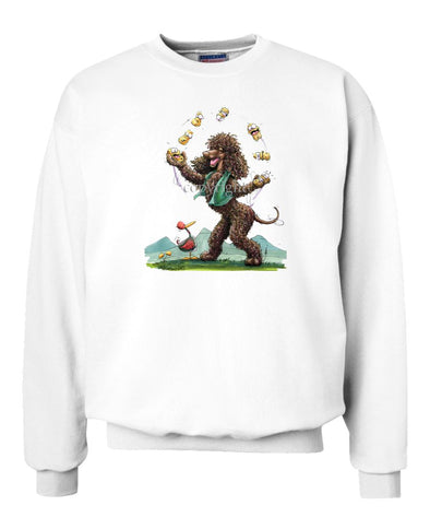 Irish Water Spaniel - Juggling Potatoes - Caricature - Sweatshirt